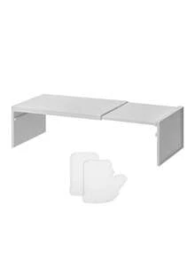 Expandable Kitchen Storage Rack, Bowl And Plate Layered Organizer, Countertop Cabinet Shelf, Layered Rack, Spice Rack, Desktop Storage Rack, Shoe Rack, Multi-Purpose, Disposable Slouchy Cloth, Adjustable Closet Shelf Divider - Expandable Storage Rack, Suitable For Wardrobe, Bathroom, Kitchen - No Drilling Required, Easy Installation, Comes With Adhesive Pads - Multi-Purpose Divider System, Kitchen Supplies, Kitchen Accessories, Kitchen Tools - Multicolor - View 12