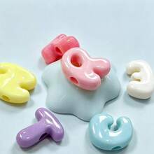 Approx. 20PCS/50PCS Acrylic Colorful Cute Letter Beads, Macaron Spring Color Palette Large Letter Beads For Early Education, Suitable For Handmade DIY Beaded Jewelry, Pendant, Craft, Phone Charm, Decoration Material - Colorful Q-style Letter Beads - View 4