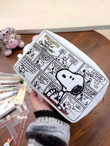 1PC Snoopy Theme Multi-Purpose Storage Bag, Portable Storage Bag For School And Commuting, Can Be Used As Pencil Case, Makeup Bag, Miscellaneous - Multicolor - View 1