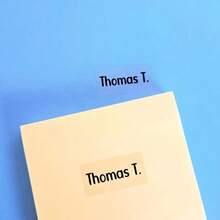 Customized Name Labels And Personalized Text Stickers, Transparent Waterproof Vinyl Material, Perfect For Labeling Toiletries And Storage Boxes, Convenient For Personal Item Identification, Suitable For Distinguishing Pencils And Notebooks - Multicolor - View 4