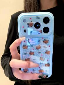 SANRIO 時尚清新波點粉色可愛 Melody 兔子與 Hello Kitty 二合一手機殼，全包覆波點圖案保護殼，高品質高評價，適用於 Apple 17 16 15 14 13 12 11 Pro Max 16 15 14 Plus，極簡創意防摔背蓋 - 彩色 - 查看 4