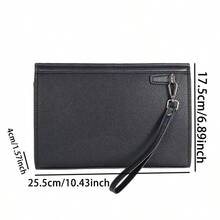Men's Handheld Clutch Bag, Phone Pouch, Casual Large Capacity Handbag, Envelope Clutch, Fashionable Leather Clutch Bag, - Multicolor - View 8