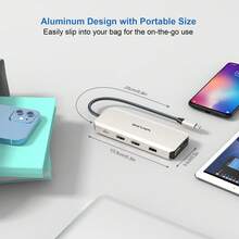 12-In-1 USB-C Hub WAVLINK, Triple Display Docking Station With Video Outputs, 85W PD Charging, Gigabit Ethernet, SD/TF Card Reader For Laptops/PCs - View 7
