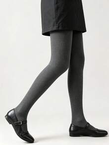 1pc Winter High Waist Wearable Tight Leggings - Dark Grey - View 4