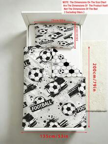 2PCS Sports Football Bedding Set For Children Beds Crib Giving Gifts During Holidays (No Filling Material) 100% Polyester - Multicolor - View 18