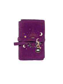 Mystical Sun, Evil Eye Moon & Star Print Multi-Purpose Storage Pouch With Evil Eye Keychain, Tarot Card Storage Bag, Coin Purse, Makeup Bag, Card Holder, For Cards, Jewelry, Coins, Cosmetics, Cards, Portable For Travel And Commute, 4 Colors Available, Niche Aesthetic Accessory Storage Bag - Multicolor - View 14
