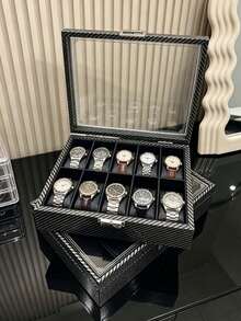12/10/6/3/2/1 Slot Luxury Large Capacity Watch Storage Box, Jewelry Display Box, Can Store Watches And Jewelry, Perfect Gift Display Box - Multicolor - View 6