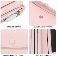 New Minimalist Small Flap Zipper Coin Purse, INS Style Student Women's Premium Solid Color Short Wallet, No Box, Birthday, Anniversary, New Year, Christmas Gift - Multicolor - View 9