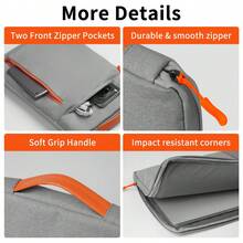 11-15.6 Inch Tablet & Laptop Sleeve, Compatible With Neo 13" A3404 Air 13.6 A2681 A3113 (A16) 11th 11" 10th 10.9", With Handle And Two Front Pockets Tablet Protective Case - View 5