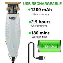 Kemei 2 Pieces Professional Hair Cutting Scissors Set, USB Rechargeable Cordless Hair Clipper, Electric Hair Clipper, Men's Shaver, Beard Trimming Set For Daily Use, Men's Gift, KM-1931, KM-3382 - Light Gray (Boxed) - View 10