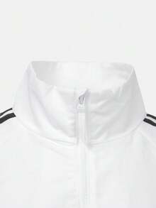 Adidas Women's DANCE WB 1 Jacket Woven Hoodless Outerwear LD2934 - Black and White - View 3