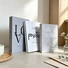 2/3pcs Home Fashion Realistic Book Decor, Luxury Decorative Books, Living Room Decor, Home Decor, Coffee Table Books, Modern Fashion Decorative Books, Stackable Display Books, Hotel Decor, Gift - Decor Book - View 3