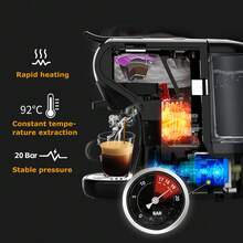 HiBREW آلة قهوة كبسولة متعددة الوظائف 4 في 1 H1A، تدعم الكبسولة الكبيرة/الكبسولة الصغيرة/مسحوق القهوة/ESEPOD، ضغط استخلاص ذهبي 20 بار، تدعم وضع الاستخلاص الساخن/البارد المزدوج، حجم كوب قابل للتعديل، تسخين سريع، خزان مياه قابل للإزالة سعة 600 مل سهل التنظيف - قابس اتحاد أوروبي نوع F (220 إلى 240 فولت) - مشاهدة 4