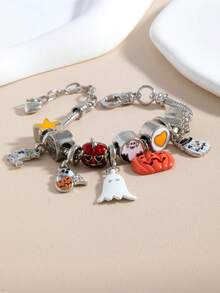 European And American Cross-Border New Fashion Personalized Style Halloween Theme Ghost Pumpkin Multi-Element Bracelet (Box Not Included) - Multicolor - View 4
