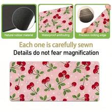 Cherry Polka Dot Gaming Mouse Pad - Featuring Non-Slip Rubber Base, Washable Surface, And Fun Design Suitable For Office, School, And Home Decor, Perfect For Your Keyboard And Mouse - Cherry Polka Dot - View 2