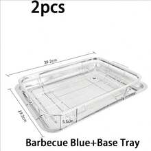 1 Set Multifunctional 2-In-1 Stainless Steel Oil Drainer & Baking Tray Set, Rectangular Oil Control Rack Cooked Food Filter Tray, Stainless Steel Material, Suitable For Home Oven Fried Chicken Wings And French Fries, Deep Frying And Grilling, Kitchen Filter, Outdoor Camping BBQ, Home Kitchen Supplies, Home Oven Baking, Air Fryer Baking Accessories, Suitable For Autumn Promotion, Halloween And Christmas Events - Multicolor - View 15