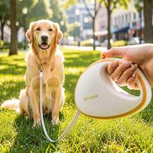 1pc Automatic Retractable Dog Leash, One-Touch Brake Dog Leash, Outdoor Dog Leash, Automatic Dog Traction Rope, Triangle Design Traction Rope, Anti-Burst Traction Rope, Classic Color Traction Rope, High Pressure Resistance Wear-Resistant Traction Rope, Precision Axle Wheel Traction Rope, Pet Supplies, Dog Supplies, Outdoor Supplies, Traction Supplies, Suitable For Small And Medium-Sized Cats And Dogs - Multicolor - View 4