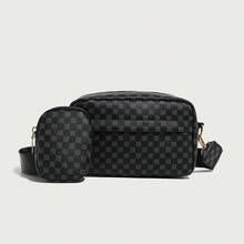 Women Brown Printed Crossbody Sling Shoulder 2Pcs Bag Set With Mini Coin Purse, Adjustable Wide Strap Casual Daily Travel Shopping Small Phone Purse - Multicolor - View 15