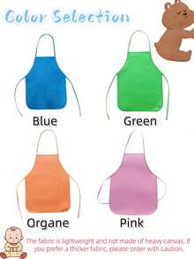 Personalized Lightweight Children's Apron, Customized Gift, Waterproof Painting Smock With Customizable Name, Suitable For Toddlers And Children Painting, Baking, Cooking, Cute Rainbow Design, Back To School Gift, Girls Gift - Multicolor - View 7