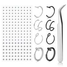 180pcs Waterproof Faux Piercing Set - Self-Adhesive Lip, Eyebrow, Nose And Navel Rings - 180pcs(1 Sticker) - View 26
