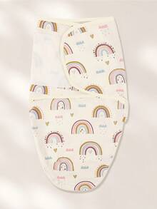 1pc Fun Print Theme Newborn Swaddle Blanket, Bottom With Dual-Way Zipper Design For Easy Diaper Change, Mixed Color, Soft Skin-Friendly Fabric, Machine Washable, Christmas/Easter/Thanksgiving/Halloween Gift For Baby - Multicolor - View 13