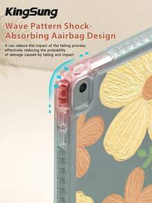 Kingsung بطانية حماية لوحي أكريليك بنمط زهور لوحة زيتية، فتحة قلم مدمجة، متوافق مع Pad Mini6/Mini7/9.7/10.2/10.9/Pro 11، Pad Air 8(M4)2026(11 بوصة)، Pad 10 2022(10.9 بوصة)، Pad 11(A16) 2025(11 بوصة) وغيرها من الموديلات. - متعدد الألوان - مشاهدة 5
