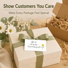 20/50Pcs Sunflower Your Order Made My Day Thank You Insert Cards, Appreciation Note Cards, Small Business Package Insert Cards For Retail Packaging - Sets - View 5