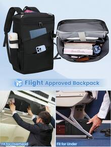 NEWHEY Travel Laptop Backpack For Men 15.6 Inch Business Laptop Backpack With USB Charging Port And Headphone Interface Computer Backpack For College Work - Multicolor - View 7