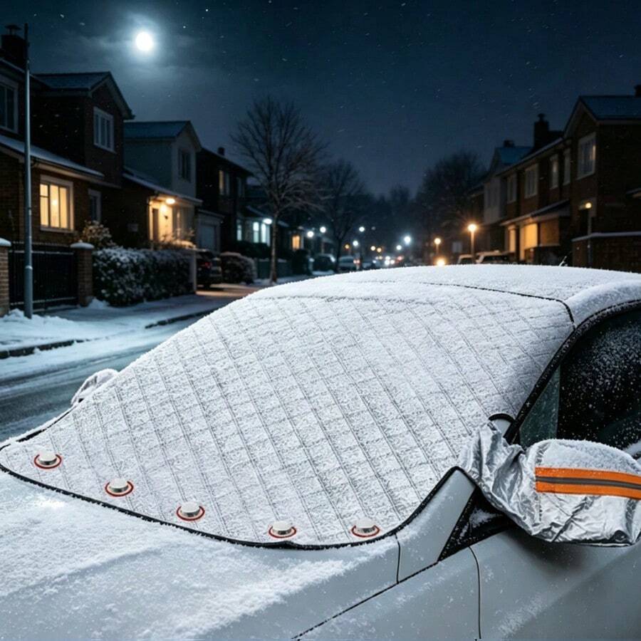 Car Front Windshield Sun Shade, Heat Insulation UV Protection Sunshade, Snow Frost Protection Cover, Car Side Window Privacy Curtain. Summer Sunshade Cooling, Winter Snow Ice Dust Protection Car Cover