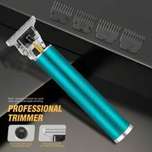 LQT Household Grooming Kit(2pcs/3pcs/4pcs), Cordless Rechargeable Hair Clipper & T‑Blade Trimmer & Foil Shaver & Nose Hair Trimmer, LED Digital Display, With Multiple Guide Combs, USB-C Charging, Christmas Holiday Gift For Men - View 8