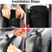 1pc Extra Large Canvas Car Storage Bag, Large Capacity Durable Hanging Back Seat Organizer, Multi-Compartment Back Seat Storage Bag, Suitable For Phone, Documents, Snacks, Charger, Travel Essentials, Space-Saving Universal Car Interior Accessory - Multicolor - View 5