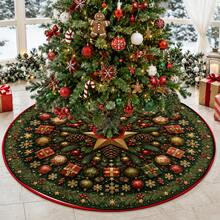 1 buah Kotak Hadiah Bulat dengan Motif Alas Pohon Natal, Dekorasi Liburan Warna Elegan, 5 Ukuran, Hadiah Liburan Unisex, Cocok untuk Dekorasi Natal di Rumah dan Pesta - Kotak hadiah bundar - View 7