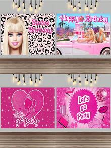 MASSDI Party Backdrop, 4Style Background Banner, Premium Thick Polyester Material, Fade Resistant HD Printing, Wrinkle Free, Easy To Hang, Suitable For Birthday Gathering, Themed Photoshoot,Decor And Indoor Outdoor Celebration Party Decoration - Multiple Styles - View 1