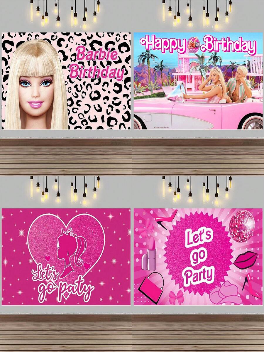 MASSDI Party Backdrop, 4Style Background Banner, Premium Thick Polyester Material, Fade Resistant HD Printing, Wrinkle Free, Easy To Hang, Suitable For Birthday Gathering, Themed Photoshoot,Decor And Indoor Outdoor Celebration Party Decoration - Multiple Styles - View 1
