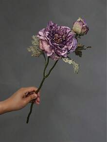 1pc Vintage Double-Head Large Peony Artificial Flower, European Style Silk Peony Floral Decoration, Home Decor, Photography Prop - Multicolor - View 11