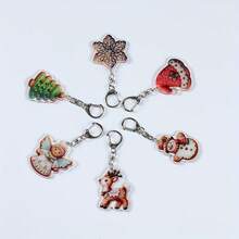 2D Plane - Yzx[2D Plane] 6pcs Transparent Acrylic Beach Theme Keychains, Sea Glass, Starfish, Wave, Shell Souvenir Gift - View 7