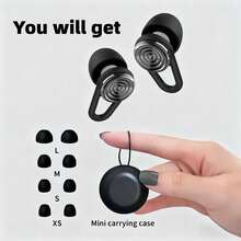 Sleep Earplugs - Fashionable Reusable Earplugs, Suitable For Sleep, Work, Travel, Etc., Comes With Storage Box And 6 Earplug Tips - Silver 1pc - View 6