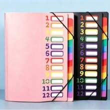 A4 Rainbow File Organizer, Large Capacity Korean Style Office Supplies | Suitable For School, University, Workplace, Home And Office Colorful File Storage | Back To School Season, Office Stationery And Storage Solutions For Students, Teachers And Professionals - Multicolor - View 14