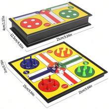 1pc LUDO Classic Dice Game, Suitable For 2-4 Players Travel, Interactive Board Game, Perfect For Family Christmas, Halloween Game Night - View 5