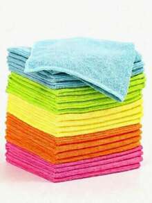 2/5/15/20pcs Microfiber Cleaning Cloths, 11.5 X 11.5 Inch Random Color Soft Cleaning Rags, Quick Dry Absorbent Multi-Purpose Towels, Suitable For Kitchen, Bathroom, Glass, Home Cleaning - Multicolor - View 9