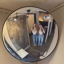 1Stylish Acrylic Convex Mirror, WaterproofAnd Stain-Resistant, High-Resolution ConcaveDesign, Suitable For Home, Shop, Parking Lot,Bedroom, Entryway, Bathroom WallDecoration, Dressing Room Selfie Mirror DIY. - 1PC Thickened Mirror Surface - View 1