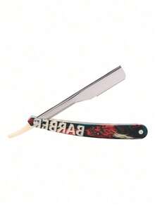 Classic Printed Folding Barber Straight Razor Holder,Retro Shaving Razor Handle For Hair Salon,Blade Not Include - Multicolor - View 11