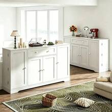 Ts Credenza Bufetera Cajones Organizador Almacenamiento - Blanco - Ver 9