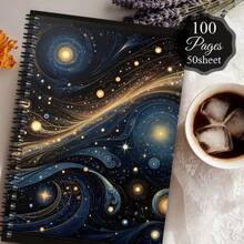 Cosmic Black Hole Starry Sky Spiral Notebook - A5 Size , 50 Sheets/100 Pages, Black Cover Suitable For, Office, Journaling, Planners - Gift For Students, Teachers, Professionals, Space-Themed Diary & Notepad - 1 Pack (50 Sheets/100 Pages) - View 11
