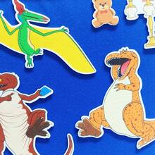 Quixorblex 1 Set Dinosaur Goodnight Felt Story , Storytelling Props, Educational Teaching Aid, Bedtime Learning Tool, Role Play & Classroom Learning Supplies - Multicolor - View 12