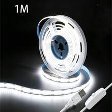 5V USB COB LED Light Strip With Button Switch, Self-Adhesive Flexible Light Bar, Suitable For TV Background, Bed Bottom, Stairs, Cabinet Indoor Home Atmosphere Lighting Decoration - Multicolor - View 14