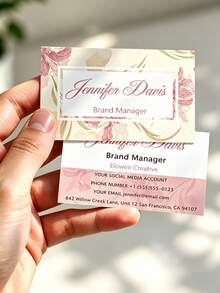 500/1000pcs Customizable Double-Sided Printed Business Cards, Personalized With Custom Text And Logo, Premium Glossy Laminated Cards, Custom Greeting Cards, Thank You Cards, Invitations, Suitable For Freelancers, Beauty Shops, Brand Promotion, Beauty Salons, Brand Managers, Small And Large Businesses, Supports Adding QR Codes - Customized Business Cards - View 7