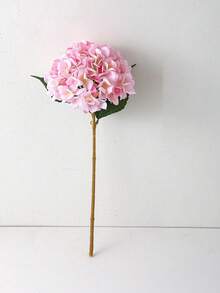 1pc Artificial Hydrangea Stem With Leaves, Real Touch Artificial Hydrangea, Suitable For Wedding, Home, Garden, Bedroom, Tabletop, Party, Birthday, Wall Decor, Autumn Decor, Wreath, Bouquet, Outdoor Garden Decor, Artificial Flower, Pink Flower - Multicolor - View 13