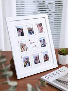 8-Grid 3-Inch Photo Poker Style Collage Photo Frame, Multi Photo Display Rack With Eight Grids, Wall Mounted And Desktop Dual-Use, Suitable For Couple Anniversaries/Wedding Memories, Home Bedroom Living Room Decoration, Romantic Gifts For Lovers - Multicolor - View 12