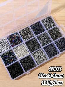 5200pcs/Box 24-Grid Glass Seed Beads DIY Jewelry Making Kit, Suitable For Women Bracelets & Holiday Gifts - Multicolor - View 18